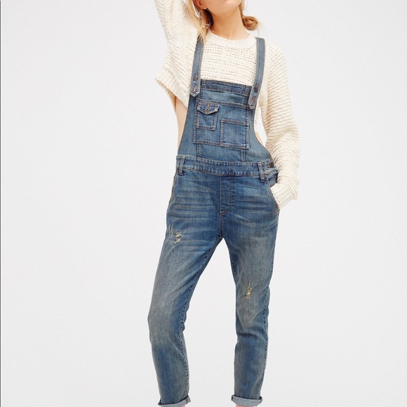Free People Blue Denim Women Jeans Overalls - Picture 5 of 16